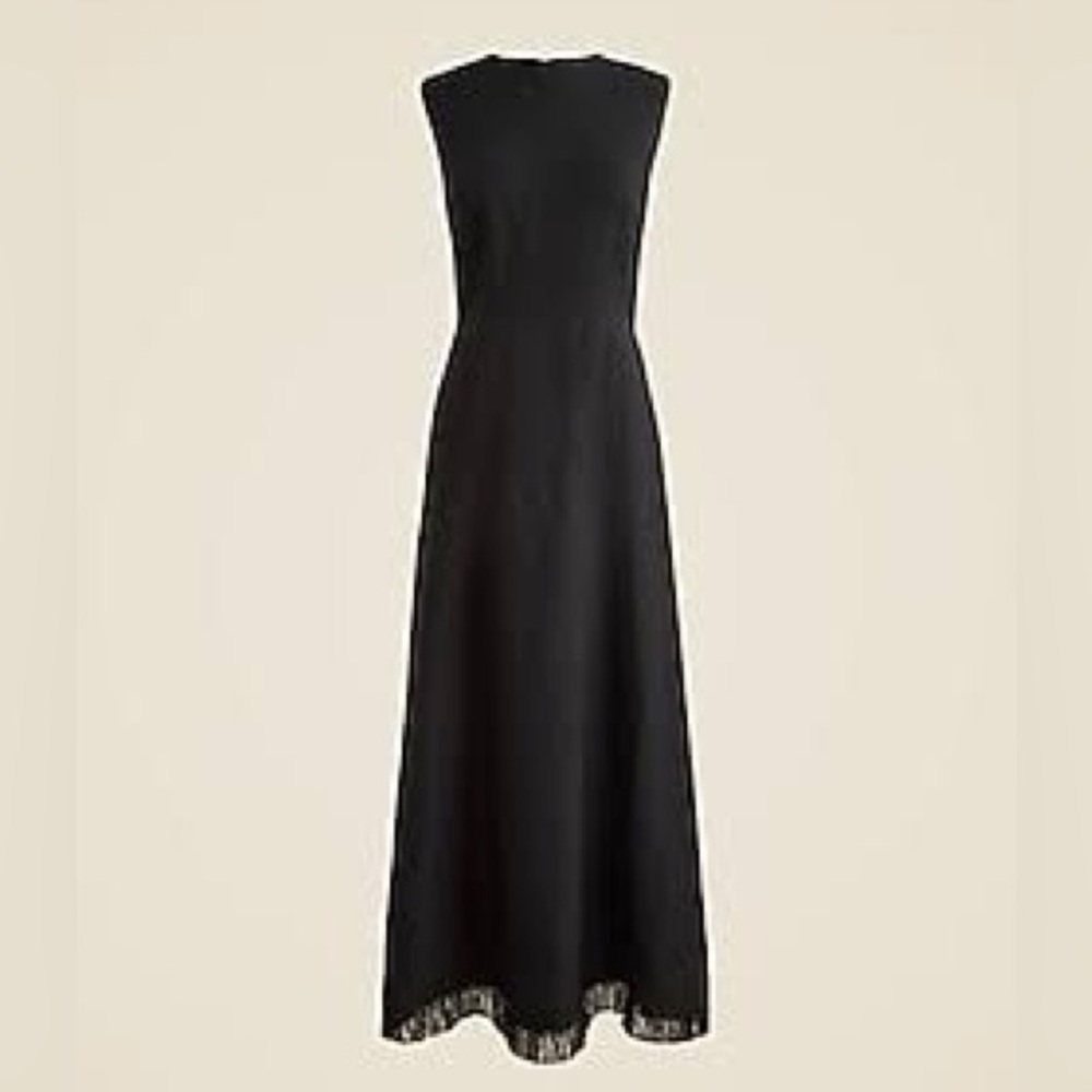 J. Crew Fringe-trim midi dress in bouclé